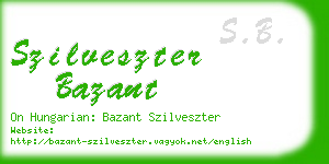 szilveszter bazant business card